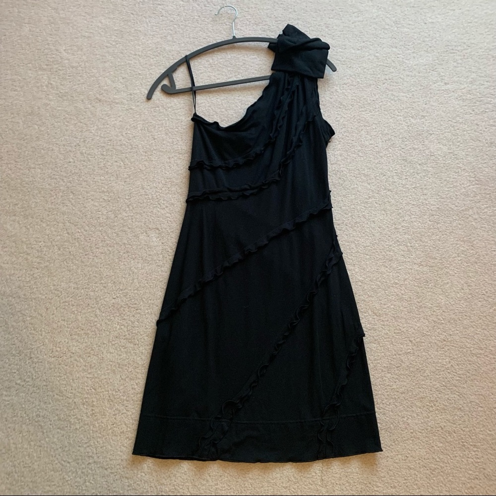 Marc by Marc Jacobs One-Shoulder Black Dress